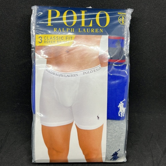 POLO RALPH LAUREN Men's 3-Pk. Classic Cotton Boxer Briefs - Picture 2 of 4
